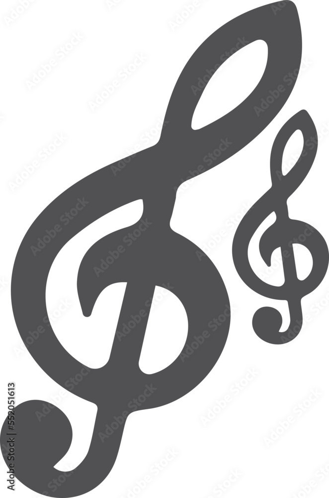 Obraz na plátně Music notes icon, musical notes design black vector