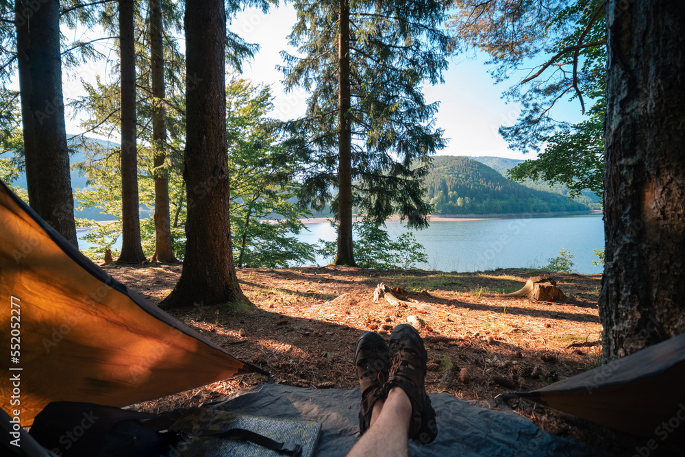 Fotografie View from the tourist hammock
