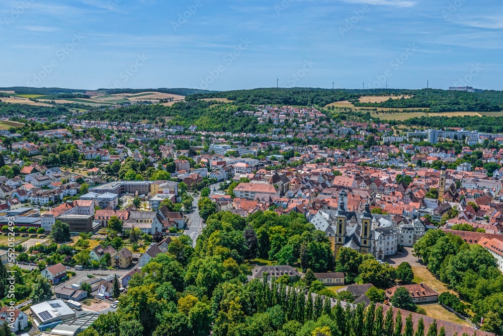 Die Kurstadt Bad Mergentheim rund um den Schlosspark im Luftbild Die Kurstadt Bad Mergentheim rund um den Schlosspark im Luftbild