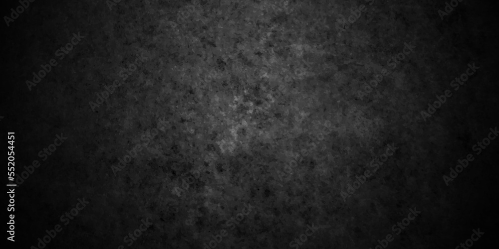 Dark black and blue stone concrete grunge wall texture and backdrop background anthracite panorama. Panorama dark black or blue slate background or texture.	
