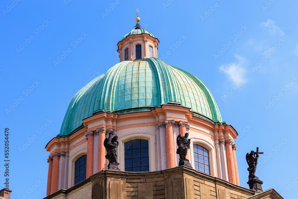 Dome of the church. Religious travel background with selective focus Dome of the church. Religious travel background with selective focus