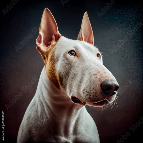 Portrait of a Bull Terrier ,generative ai illustration 05 © Animaflora PicsStock