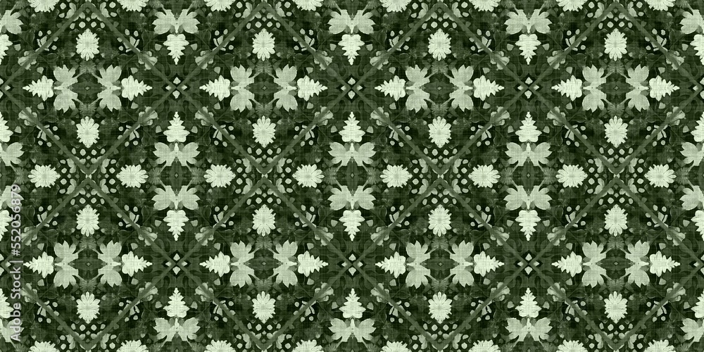 Wildflower green rustic damask seamless border. Geometric antique floral for vintage decorative edging. Vintage fashion repeat ribbon. Wildflower green rustic damask seamless border. Geometric antique floral for vintage decorative edging. Vintage fashion repeat ribbon.