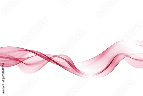 White background with bright swirling transparent wave. Trendy color 2023.
