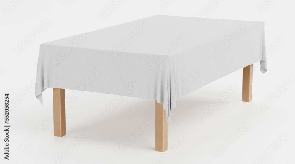 Realistic 3D Render of Tablecloth Realistic 3D Render of Tablecloth