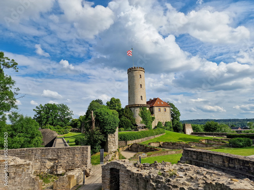 Sparrenburg Bielefeld in sunny weather and beautiful skies