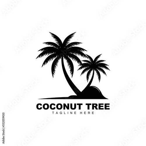 Wallpaper Mural Coconut Tree Logo, Ocean Tree Vector, Design For Templates, Product Branding, Beach Tourism Object Logo Torontodigital.ca