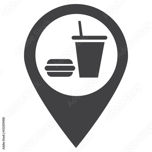 Geolocation icon on white background Map pointer icon. GPS location symbol