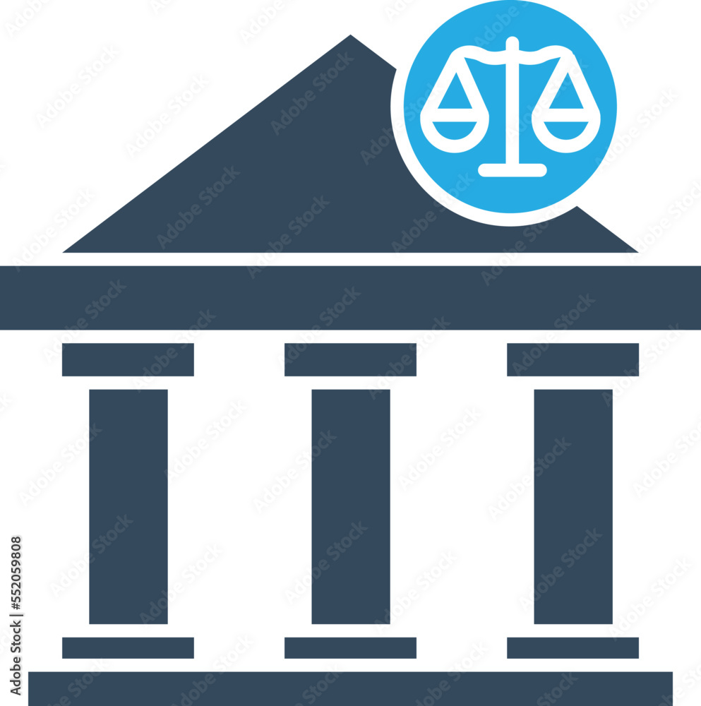 Bank Law Vector Icon
