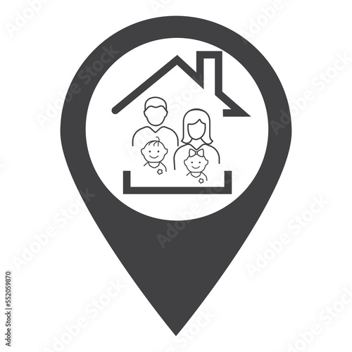 Refugee shelter icon isometric composition with human characters vector illustration