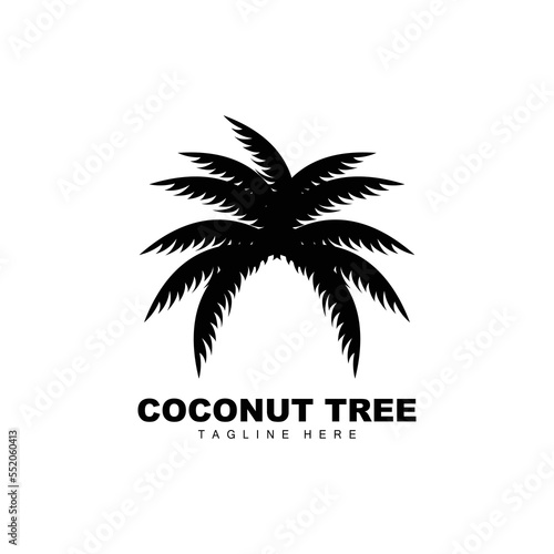 Wallpaper Mural Coconut Tree Logo, Ocean Tree Vector, Design For Templates, Product Branding, Beach Tourism Object Logo Torontodigital.ca