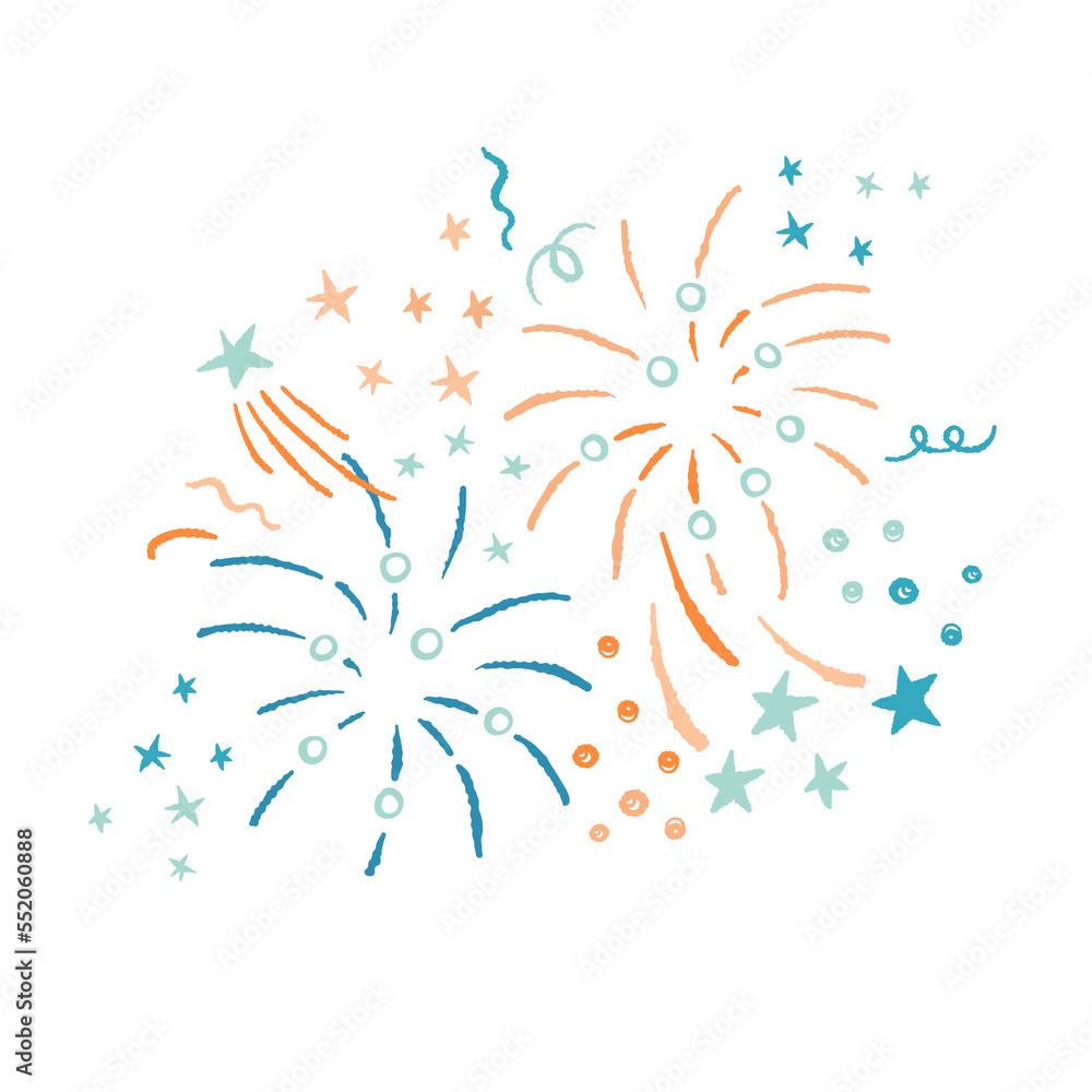 Lovely hand drawn party design great for New Year's Eve, banner, textiles, banner, wallpaper, wrapping - vector design