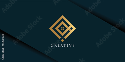 Luxury home logo icon design template for business