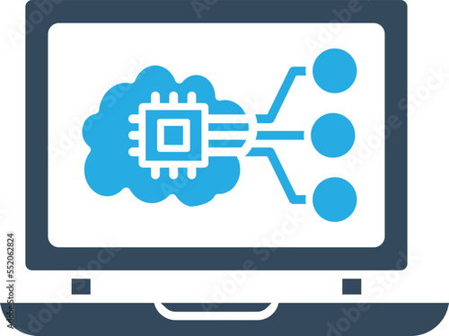 Ai Brain Vector Icon
