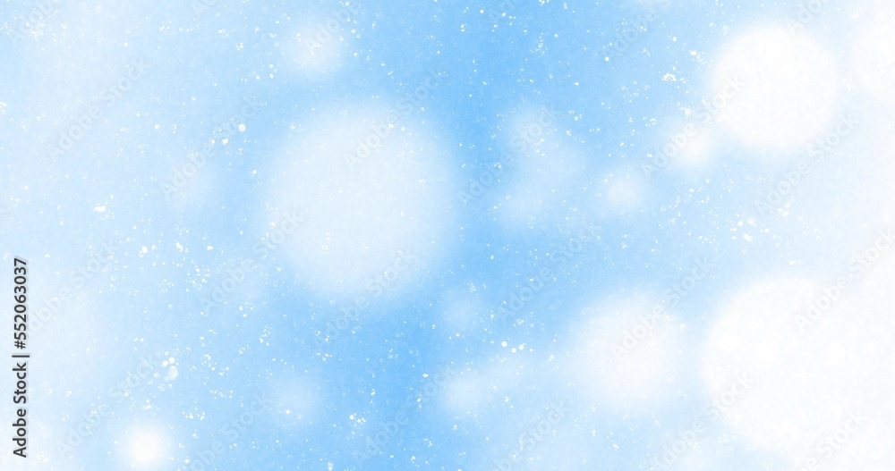 confetti snowflakes. Christmas blue card