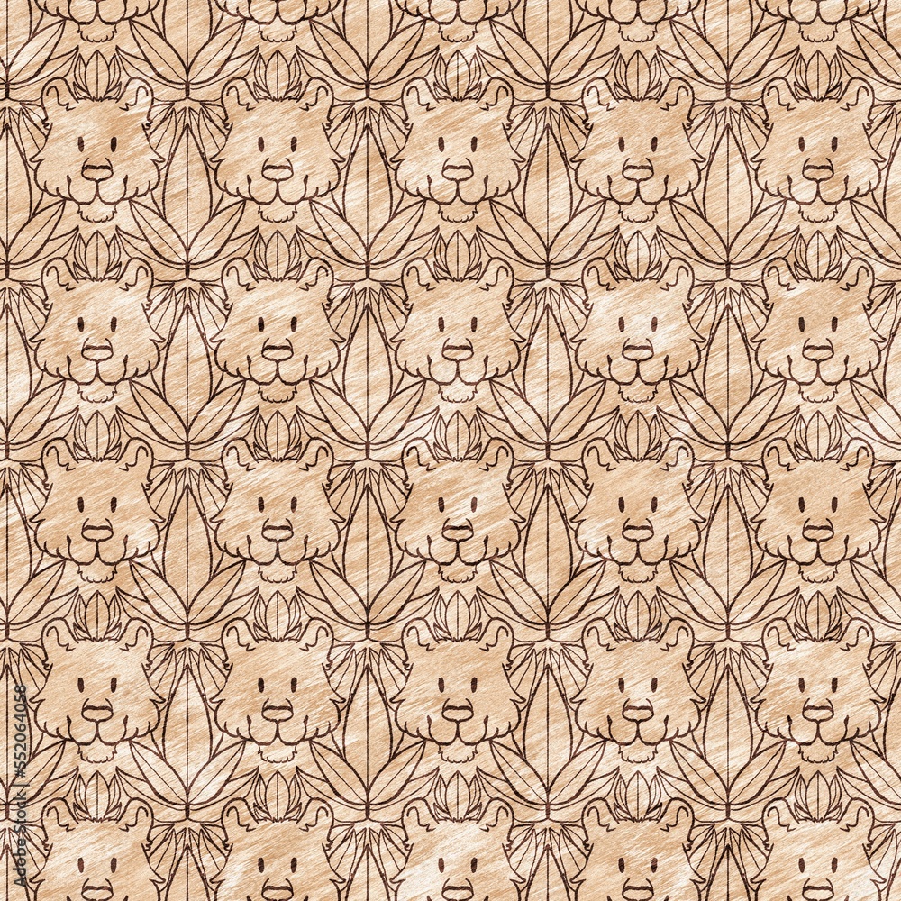 Cute safari wild tiger animal pattern for babies room decor. Seamless big cat furry brown textured gender neutral print design. Cute safari wild tiger animal pattern for babies room decor. Seamless big cat furry brown textured gender neutral print design.