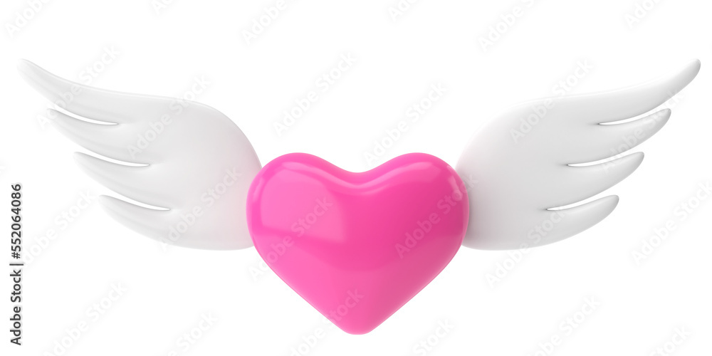 3D heart cupid. Valentine card decoration. 3D illustration. 3D heart cupid. Valentine card decoration. 3D illustration.