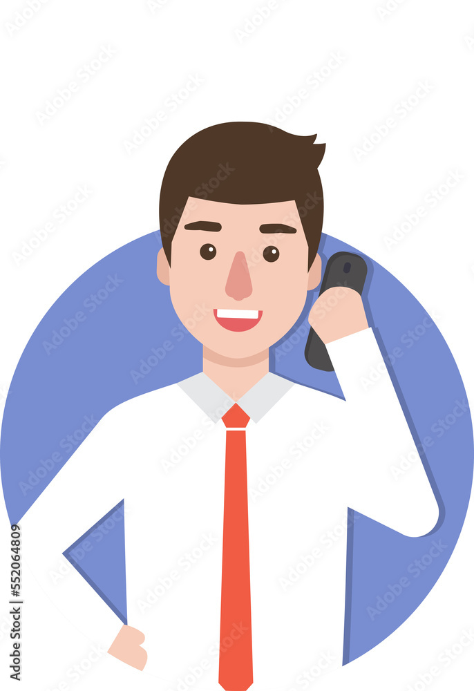 Businessman on duty, male employee at work. Businessman on duty, male employee at work.