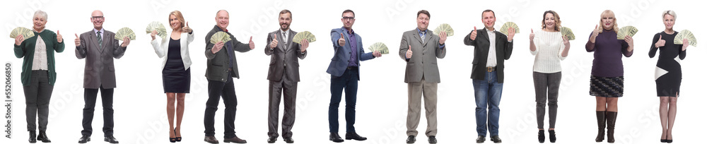group of successful people with money in their hands group of successful people with money in their hands