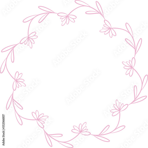 Floral rounded frame