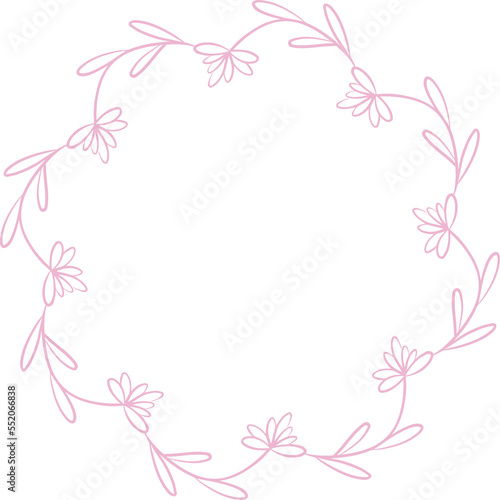 Floral rounded frame