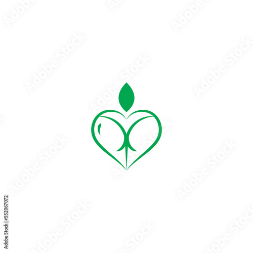 Peachy sexy Butt icon logo vector design template