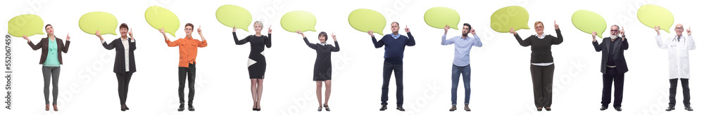 group of successful business people with comments group of successful business people with comments