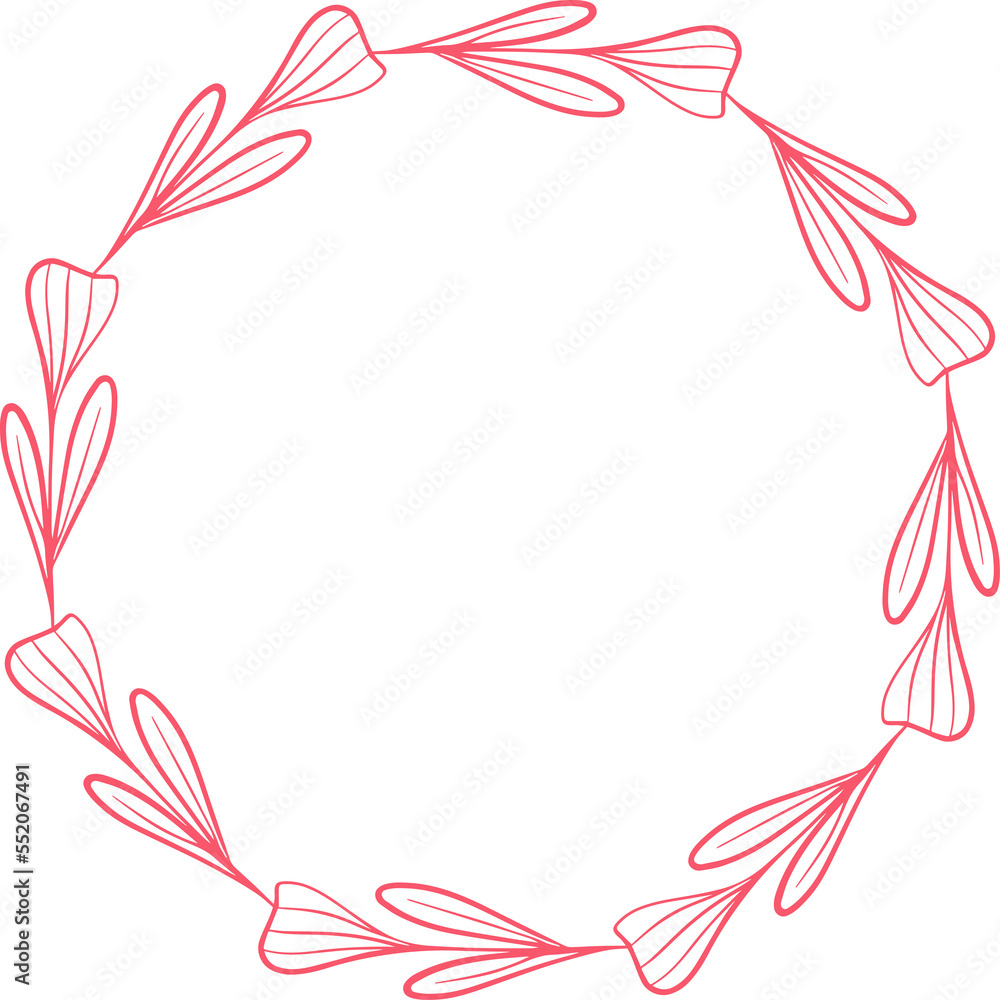 Obraz premium Floral rounded frame