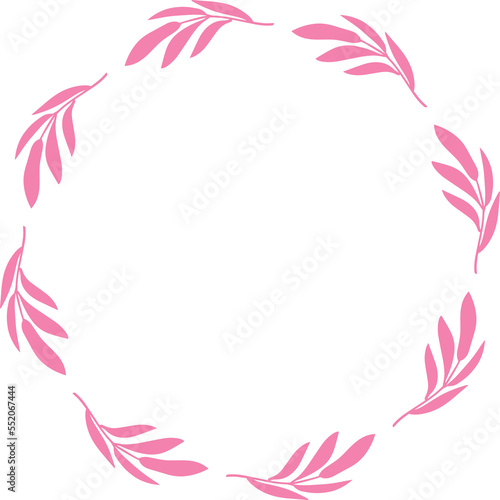 Floral rounded frame