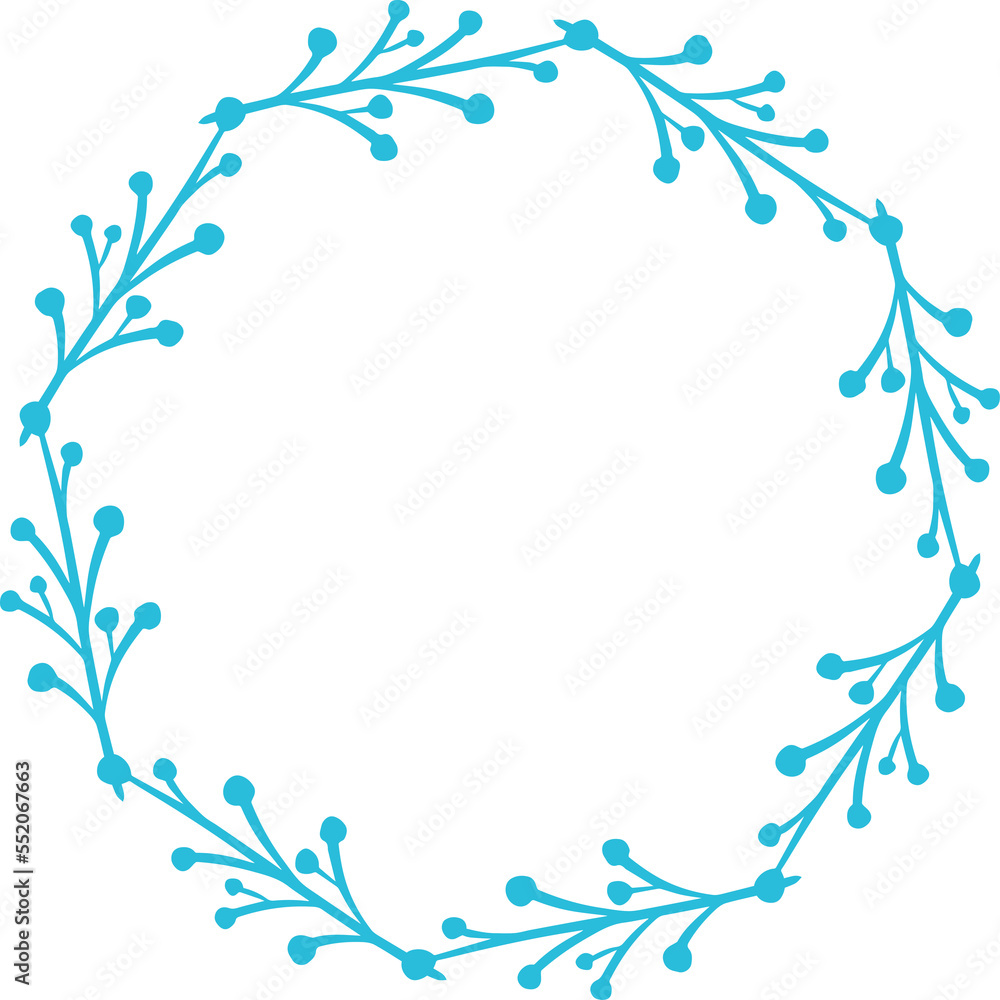 Floral rounded frame Floral rounded frame