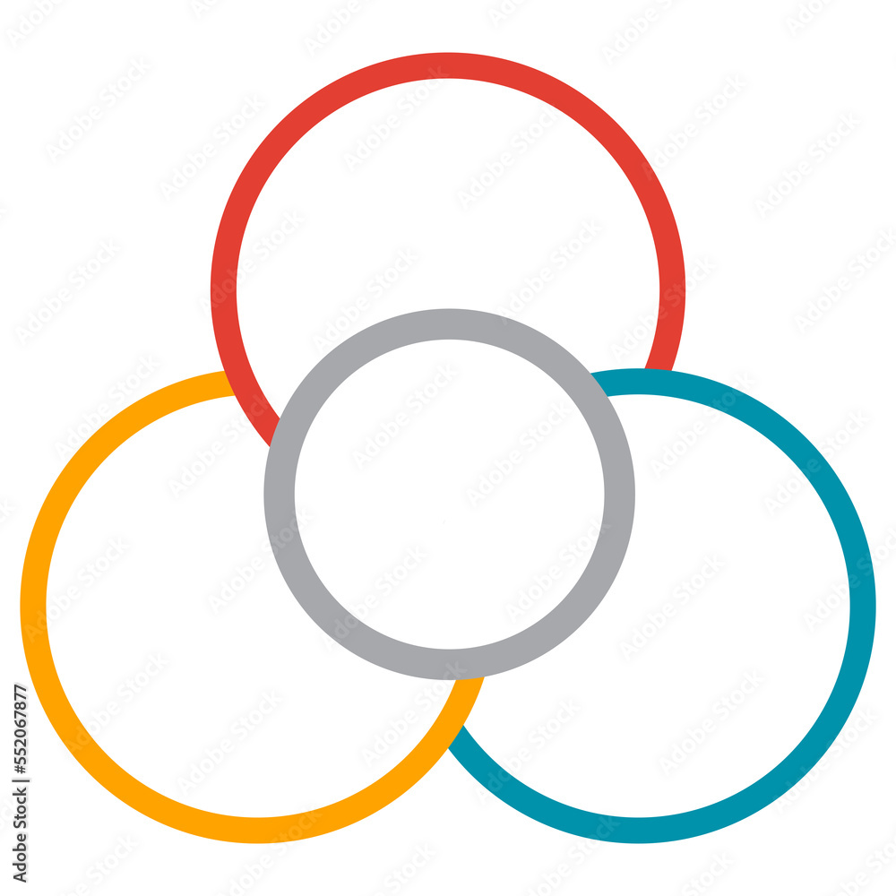 Circular infographics with three sections Circular infographics with three sections