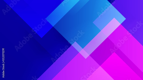 Abstract blue and pink gradient background with geometric dynamic shapes and sport speed motion element. Design for technology background, hi-tech, sport