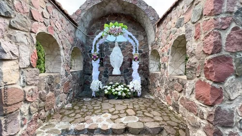 Stella of Our Lady of Mary outside the church.