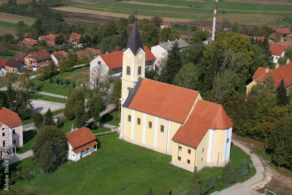 The parish church of Wounded Jesus in Gradec, Croatia