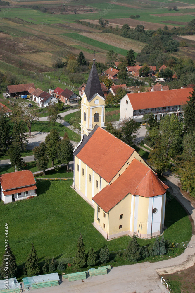 The parish church of Wounded Jesus in Gradec, Croatia