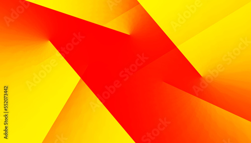 Obraz na płótnie Yellow orange red abstract background for design. Geometric shapes. Triangles, squares, stripes, lines. Color gradient. Modern, futuristic. Bright, colorful. Web banner. w salonie