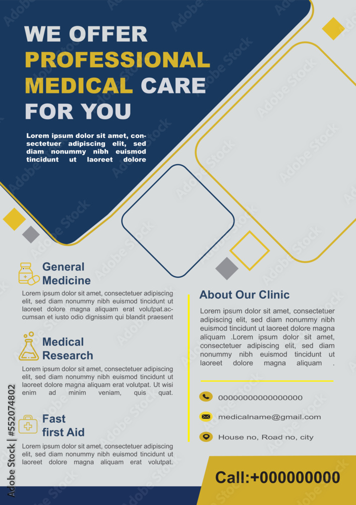 Fototapeta premium Medical Flyer Design