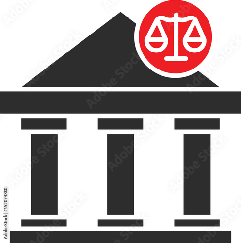 Bank Law Vector Icon
