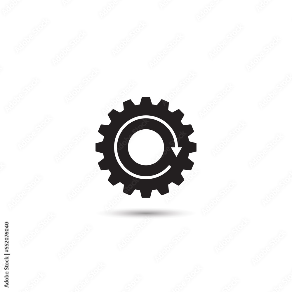 Gear update loading process logo vector design template Gear update loading process logo vector design template
