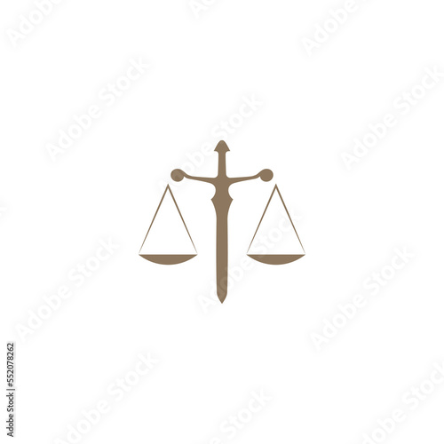Law firm sword logo vector illustration design
