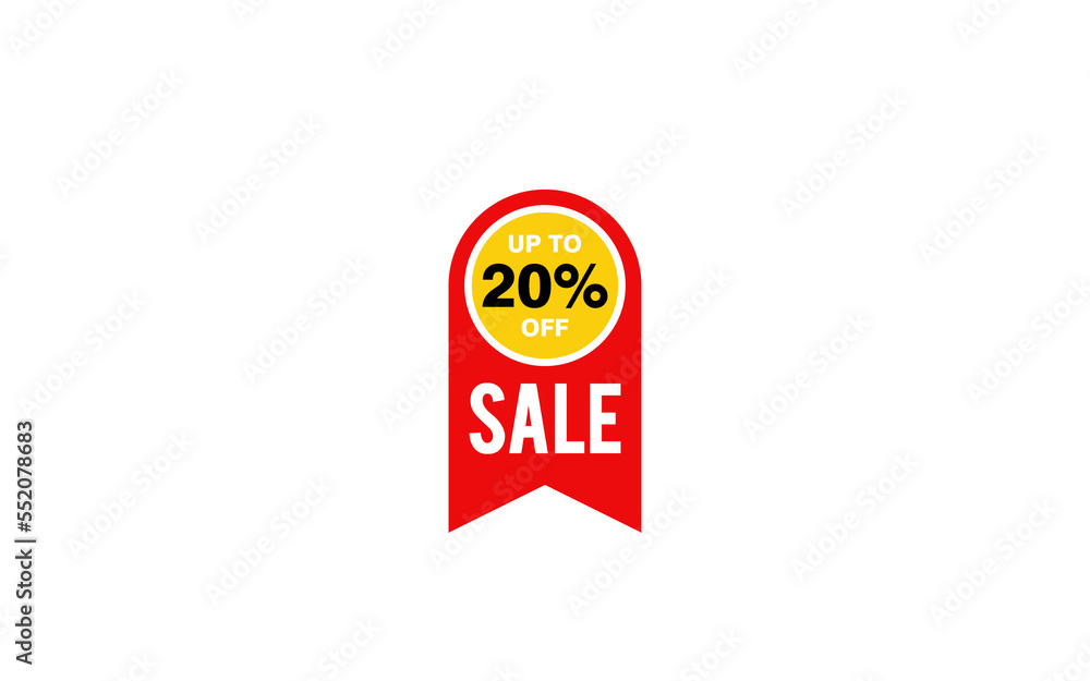 20 Percent discount offer, clearance, promotion banner layout with sticker style. 20 Percent discount offer, clearance, promotion banner layout with sticker style.