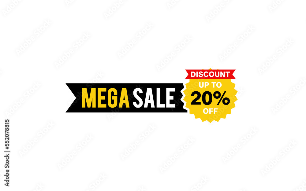 20 Percent discount offer, clearance, promotion banner layout with sticker style. 20 Percent discount offer, clearance, promotion banner layout with sticker style.