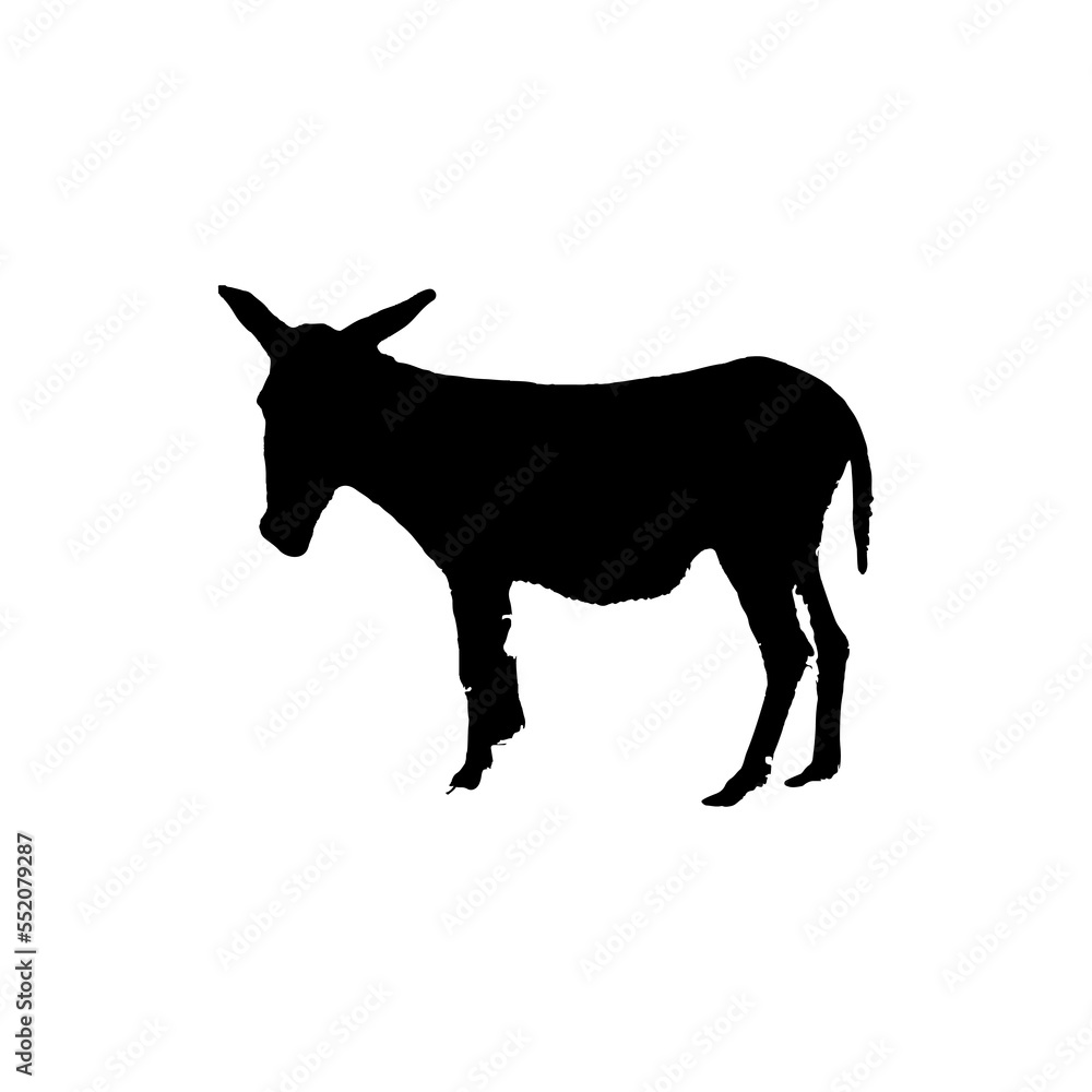 Donkey icon. Simple style political rally poster background symbol. Donkey brand logo design element. Donkey t-shirt printing. vector for sticker. Donkey icon. Simple style political rally poster background symbol. Donkey brand logo design element. Donkey t-shirt printing. vector for sticker.