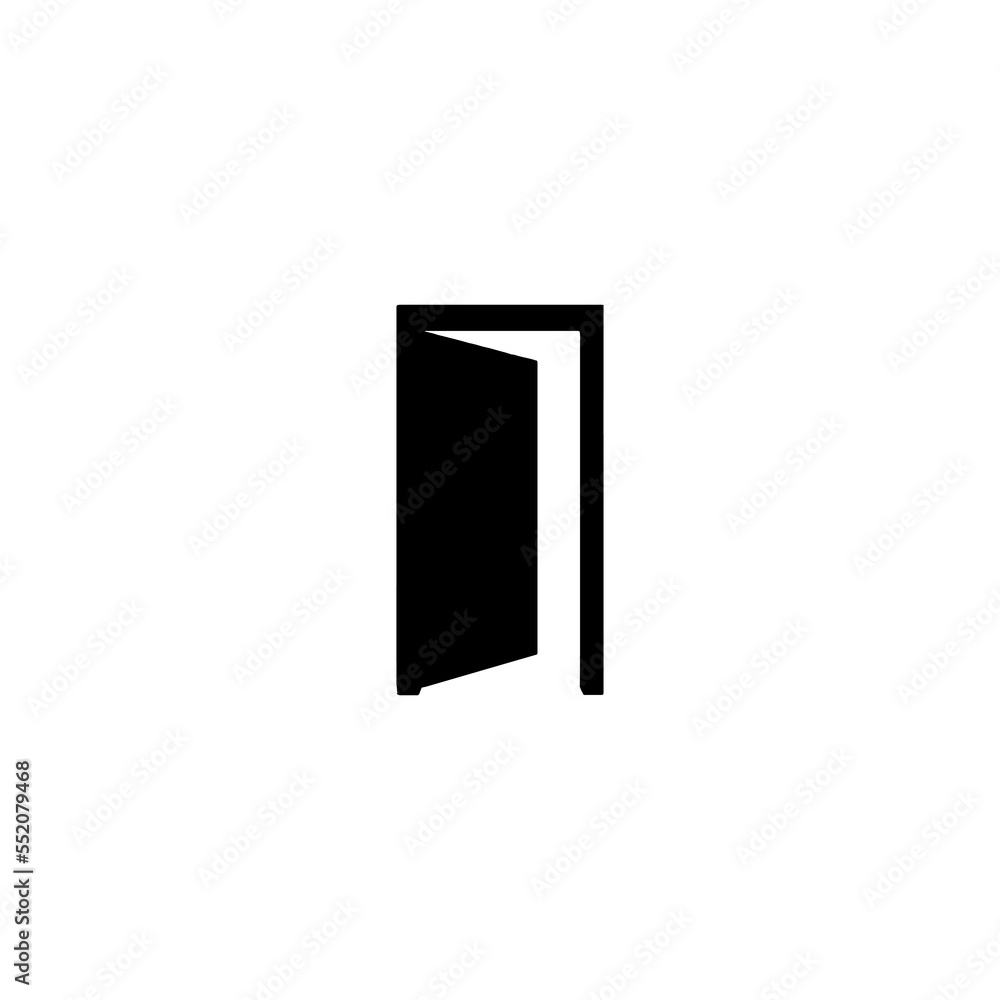 Door icon. Simple style door company big sale poster background symbol. Door brand logo design element. Door t-shirt printing. vector for sticker. Door icon. Simple style door company big sale poster background symbol. Door brand logo design element. Door t-shirt printing. vector for sticker.