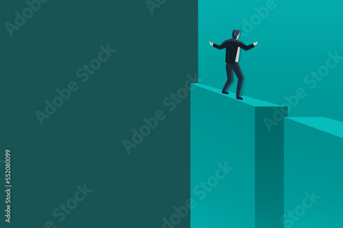 Standing on the ledge - person walking on eave