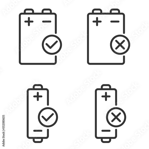 Battery Included or not included icons