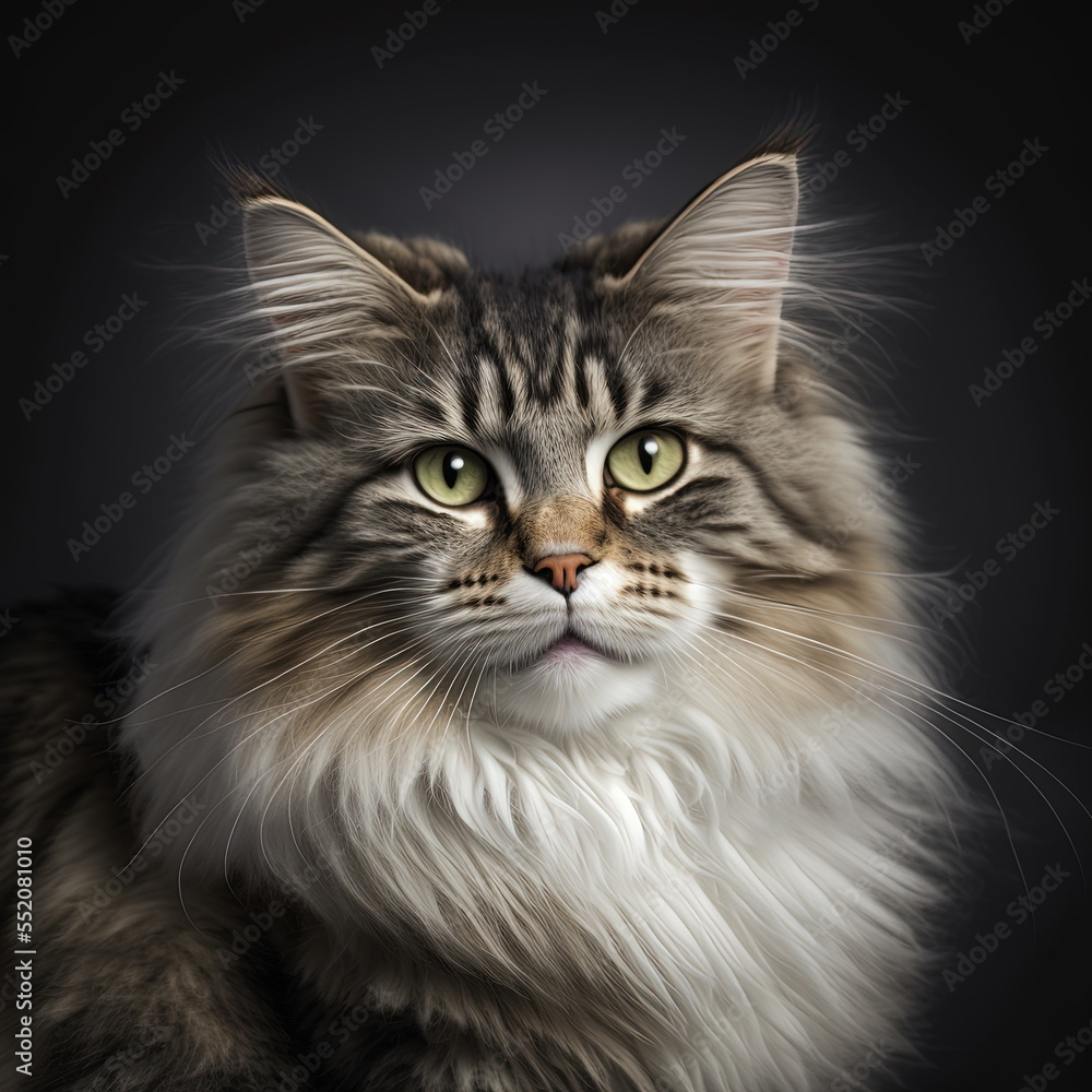 Fototapeta premium Cat fictitious generative AI artwork