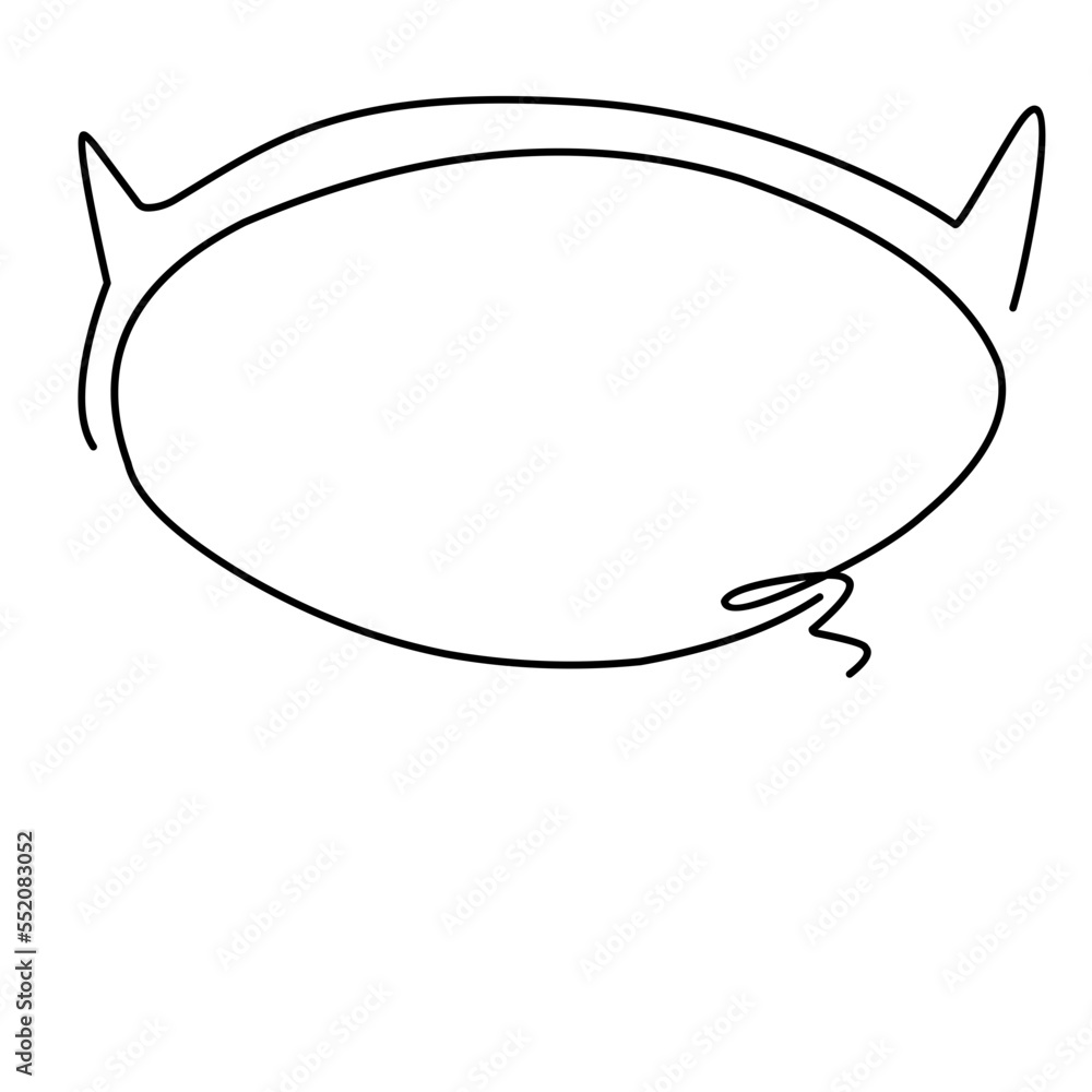One Line Speech Bubble One Line Speech Bubble