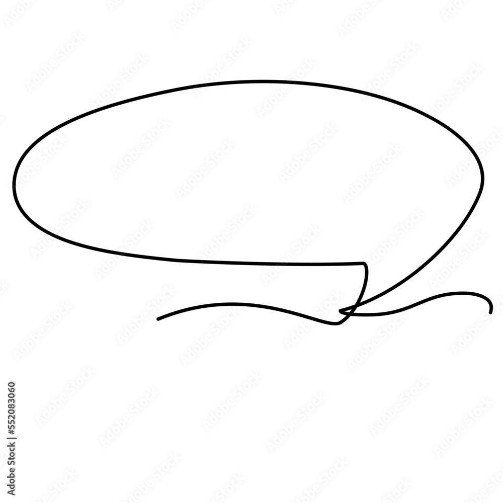 One Line Speech Bubble One Line Speech Bubble