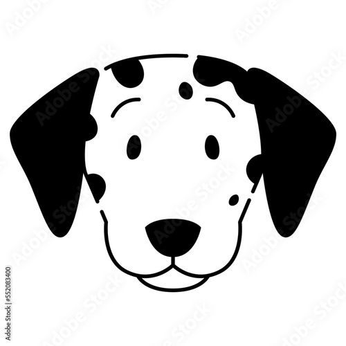 Vector Cute Dog Icon Illustration